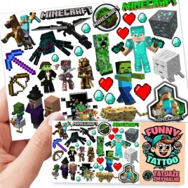 tatuaze-zmywalne-dla-dzieci-minecraft-wzory-oryginalne