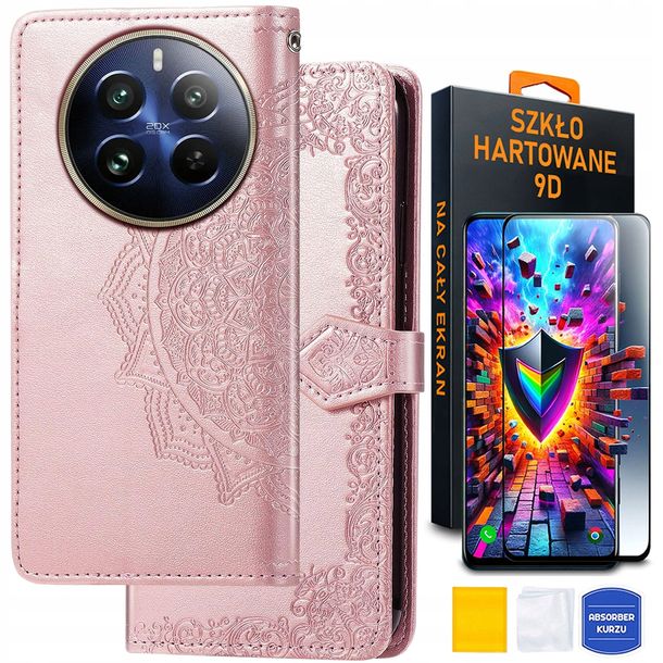 ﻿Etui do Realme 12 Pro / 12 Pro+ Plus 5G STRAMONIUM MANDALA + SZKŁO 9D