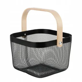 uniwersalny-kosz-czarny-organizer-z-drewniana-raczka-na-piknik-kwadratowy