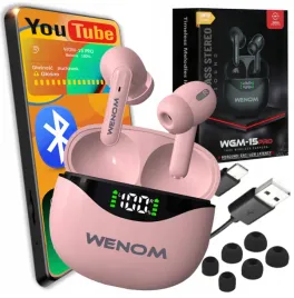 sluchawki-bluetooth-bezprzewodowe-bluetooth-douszne-rozowe-wenom-wgm-15pro