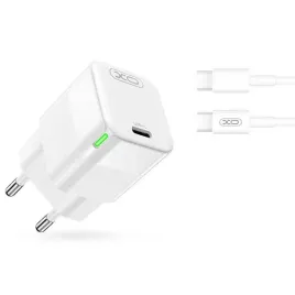 xo-lad-siec-ce06-pd-30w-biala-kabel-usb-c-usb-c