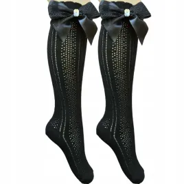 podkolanowki-dzieciece-skarpetki-wysokie-azurowe-czarne-5-6-lat