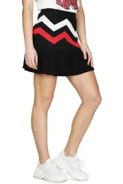 spodnica-damska-nikkie-jiva-czarna-mini-z-falbana-i-geometrycznym-wzorem