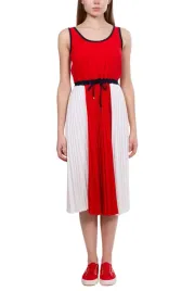 sukienka-damska-tommy-hilfiger-twill-fandf-pleated-plisowana