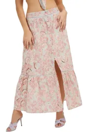 spodnica-damska-guess-w-kwiaty-maxi-bawelniana