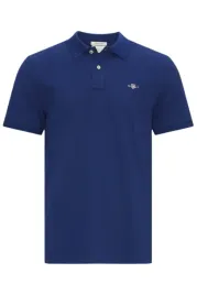 koszulka-meska-gant-shield-pique-polowka-bawelniana-niebieska