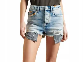 spodenki-damskie-superdry-embroidery-jeansowe-przetarcia