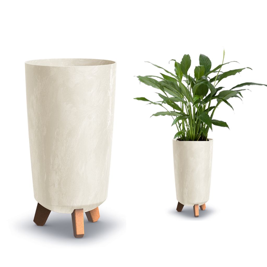 Doniczka Gracia Tubus Slim Effect DGTL240E KREM – 156610874 - ERLI.pl