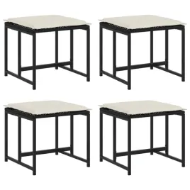 stolki-ogrodowe-z-poduszkami-4-szt-czarne-polirattan