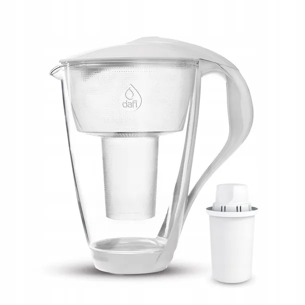 Dzbanek filtrujący Dafi Crystal 2 l biały szklany LED + filtr classic x 1
