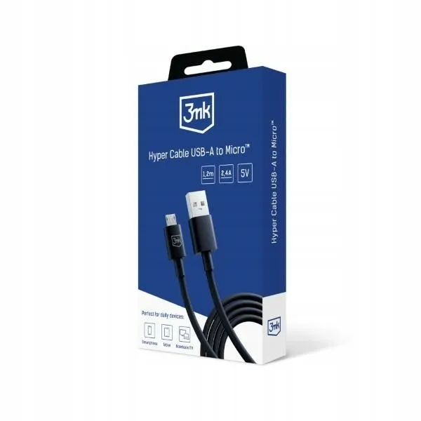 kabel-3mk-hyper-usb-a-do-micro-usb-1-2m-5v-24a-czarny-marka-3mk
