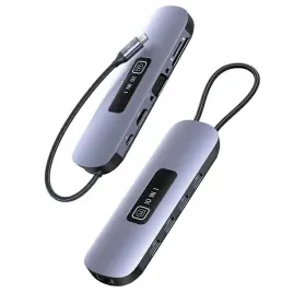 adapter-usams-hub-10w1-3xusb-3-0-tf-sd-usb-c-hdmi-rj45-vga-pd100w-szary