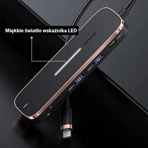 usams-adapter-hub-2xusb-usb-c-hdmi-micro-sd-sd-do-laptopa-czarny-waga-z-opakowaniem-0-15-kg-stan-nowy