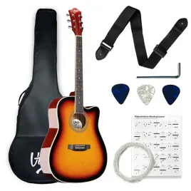 gitara-akustyczna-4-4-sunburst-zestaw-kostki-pasek-pokrowiec-struny-akordy