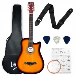 gitara-akustyczna-4-4-do-nauki-zestaw-kostki-pasek-pokrowiec-struny-akordy