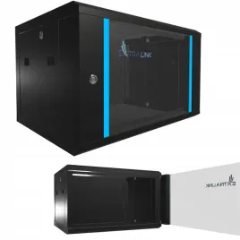 szafa-rack-19-6u-600x450-szafka-wiszaca-drzwi-szklane-czarna