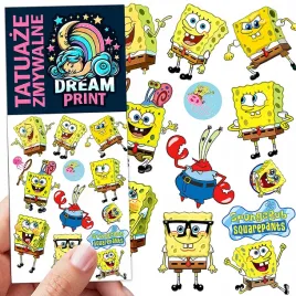 tatuaze-zmywalne-dla-dzieci-spongebob-wzory-oryginalne