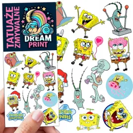tatuaze-zmywalne-dla-dzieci-spongebob-wzory-oryginalne