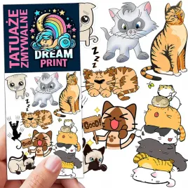 tatuaze-zmywalne-dla-dzieci-koty-wzory-oryginalne