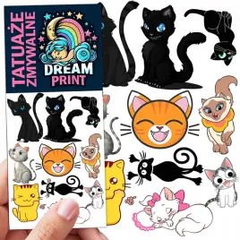 tatuaze-zmywalne-dla-dzieci-koty-wzory-oryginalne