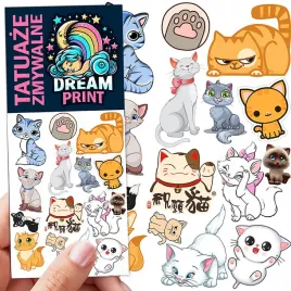 tatuaze-zmywalne-dla-dzieci-koty-wzory-oryginalne