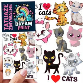 tatuaze-zmywalne-dla-dzieci-koty-wzory-oryginalne