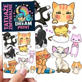 tatuaze-zmywalne-dla-dzieci-koty-wzory-oryginalne