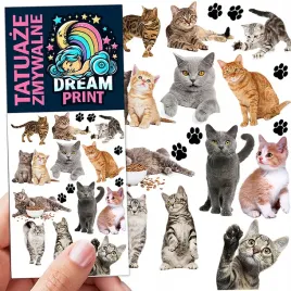 tatuaze-zmywalne-dla-dzieci-koty-wzory-oryginalne