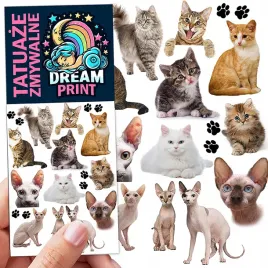 tatuaze-zmywalne-dla-dzieci-koty-wzory-oryginalne