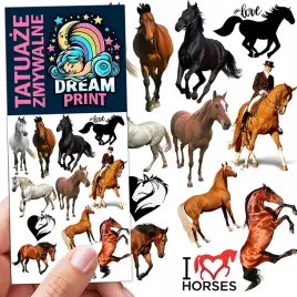 tatuaze-zmywalne-dla-dzieci-konie-wzory-oryginalne