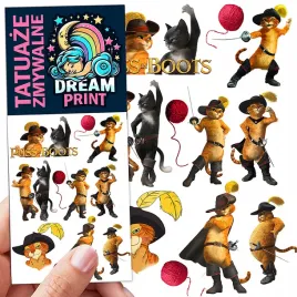 tatuaze-zmywalne-dla-dzieci-kot-w-butach-wzory-oryginalne