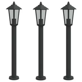 lampy-ogrodowe-na-slupku-3-szt-czarne-80-cm-stal-nierdzewna