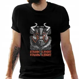 koszulka-meska-czarna-z-nadrukiem-strong-knight-xl