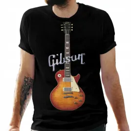 koszulka-czarna-meska-z-nadrukiem-gibson-xxl