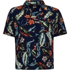 koszula-damska-superdry-vintage-resort-krotki-rekaw-granatowa-z-nadrukiem