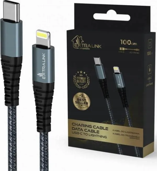 kabel-extralink-usb-usb-typ-c-12-m-czarny