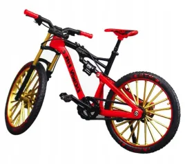 rower-gorski-czerwony-model-metalowy-mountain-bike-skala-1-10