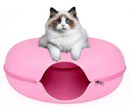 legowisko-tunel-dla-kota-okragle-donut-domek-50-cm-rozowy