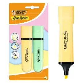 bic-flat-zakreslacz-zolty-zielony-pastel-blister-2szt