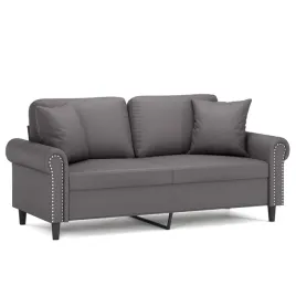 2-osobowa-sofa-z-poduszkami-szara-140-cm-sztuczna-skora