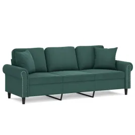 3-osobowa-sofa-z-poduszkami-ciemnozielona-180-cm-aksamit
