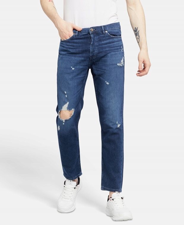 Jeansy męskie HUGO BOSS spodnie jeansowe r. 32X34 tapered