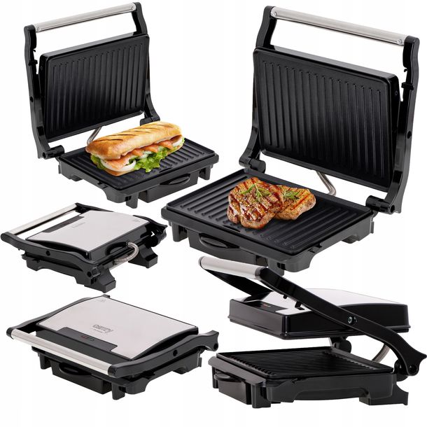 ﻿OPIEKACZ PANINI GRILL ELEKTRYCZNY SKŁADANY TOSTER NON-STICK Duży XXL 2100W