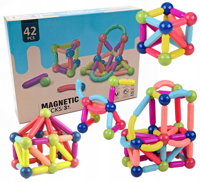 Klocki Magnetyczne Edukacyjne Magnetic Sticks El Erli Pl