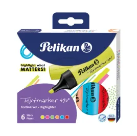 pelikan-textmarker-490-marker-6-sztuk-wielobarwny-zestaw-zakreslaczy