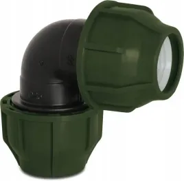 kolano-90-pp-25-mm-zacisk-10bar-czarno-zielony