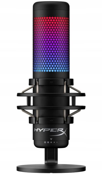 ﻿Mikrofon HyperX QuadCast S, podświetlenie RGB LED streaming, gaming 4P5P7AA