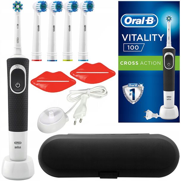 ZESTAW ORAL-B VITALITY 100 PRO SZCZOTECZKA ELEKTRYCZNA + KOŃCÓWKI ETUI