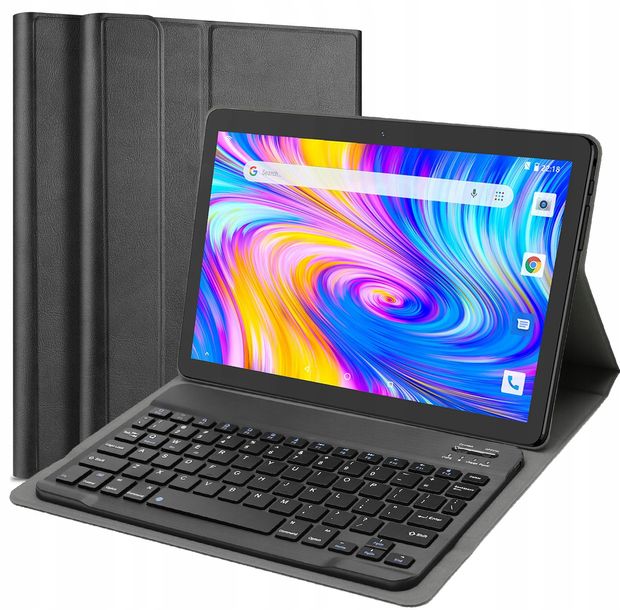 Uniwersalne Etui Na Tablet + Klawiatura Thiny Zestaw Slim Bluetooth 9