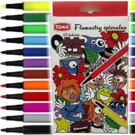 flamastry-mazaki-pisaki-szkolne-toma-zmywalne-12-kolorow-intensywnych